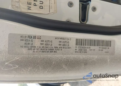 2016 Dodge Charger Se из США, поврежденный, VIN 2C3CDXBG5GH103185